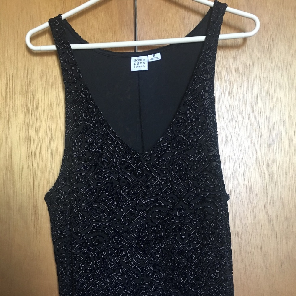 Black jumper with velvet detail